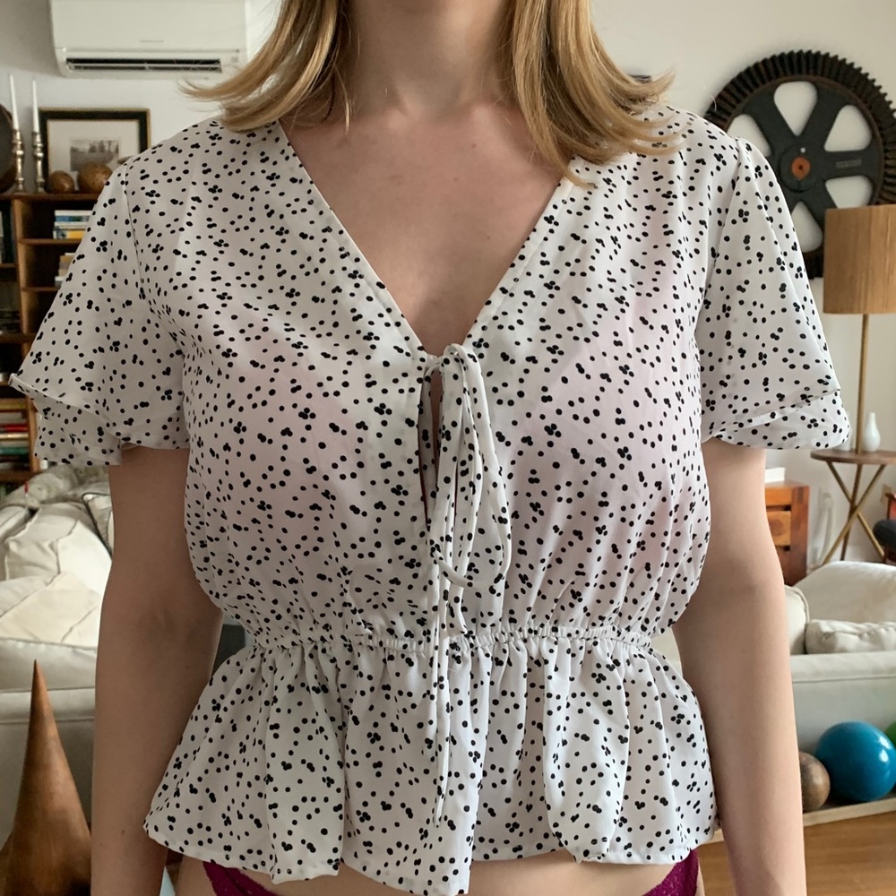 Polka dot XLE top